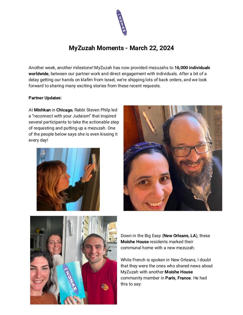 thumbnail of MyZuzah Moments – March 22, 2024